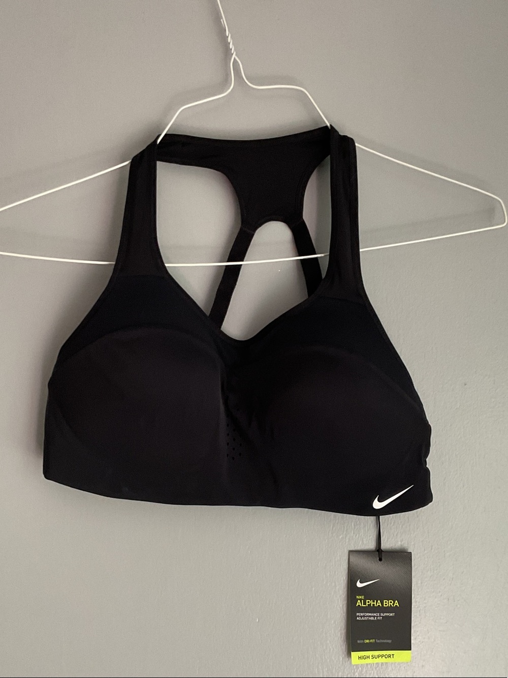 Nike Alpha Bra High Support Sports Bra - Black